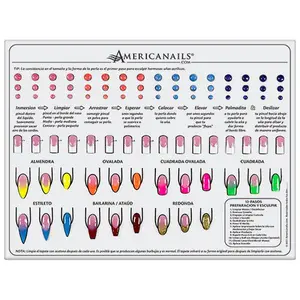 Americanails Tapete Instructivo en Silicona Para Técnicas de Uñas Acrílicas