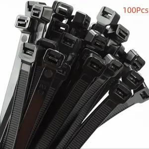 100 Pack 18 Inch and Zip Ties, 200 Lb Strength Large Wire Cable Ties for Indoor and Outdoor Use, UV Resistant Plastic