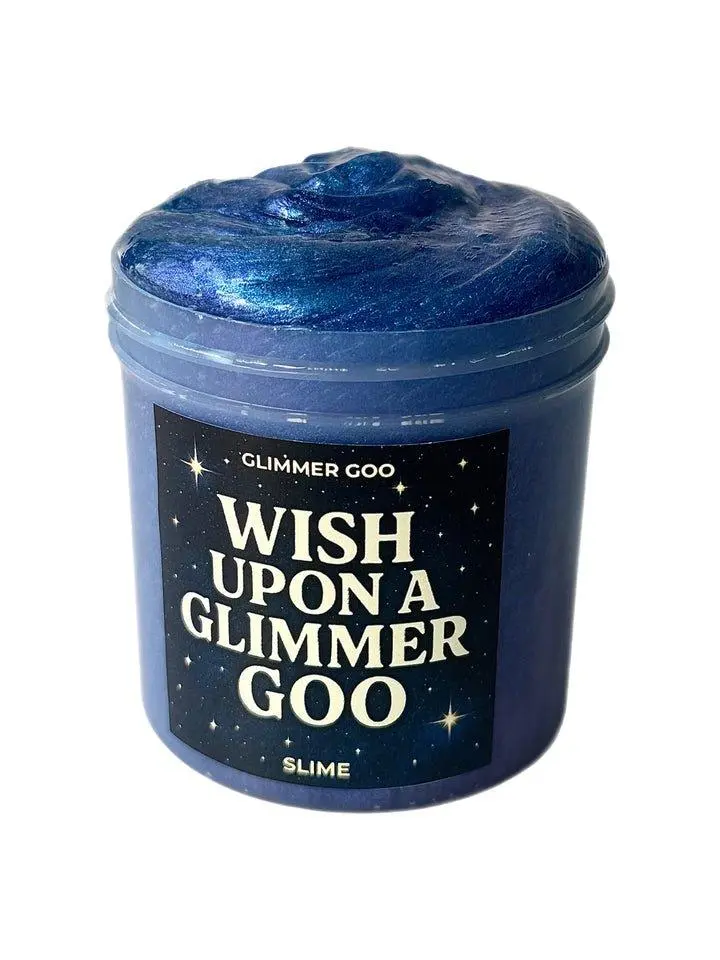 Wish Upon A Glimmer Goo | Clear Slime with Color-Shifting Pigment & Silver Star Confetti
