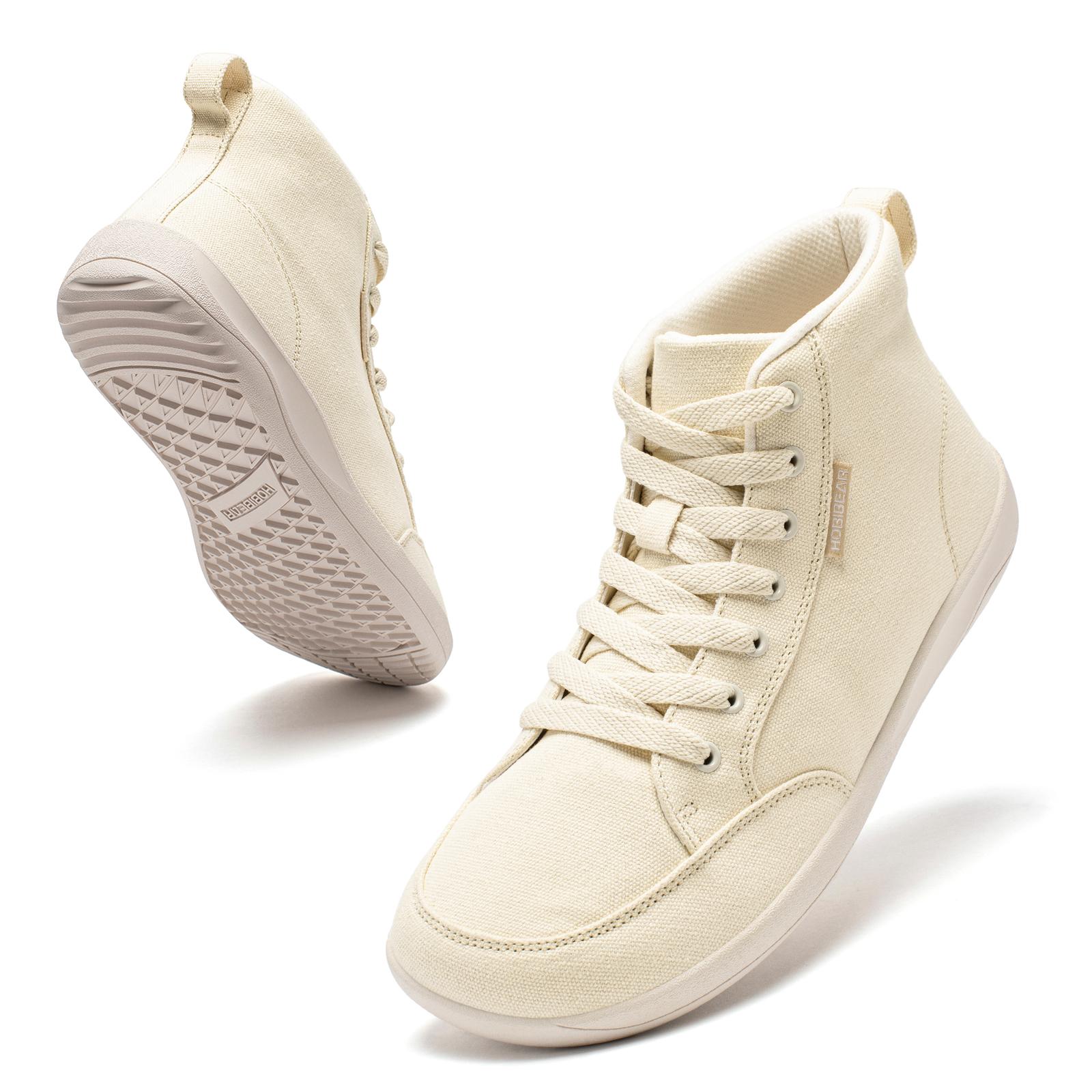 HOBIBEAR Women's Men's Wide Hi-top Minimalist Barefoot Sneakers | Zero Drop Sole | Cushioned Ankle Support