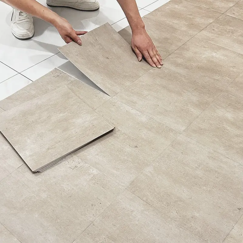 24 pieces thick imitation marble self-adhesive floor stickers and wall stickers, DIY floor and wall decoration, waterproof floor stickers, peel-and-stick, suitable for living rooms, bedrooms, bathroom floors and walls