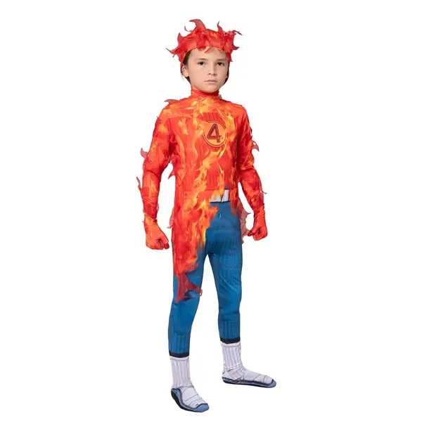 Boy's Human Torch Fantastic Four Zentai Suit Costume