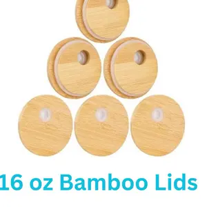 16oz Bamboo Lids Replacement for Stylish Drinkware lid