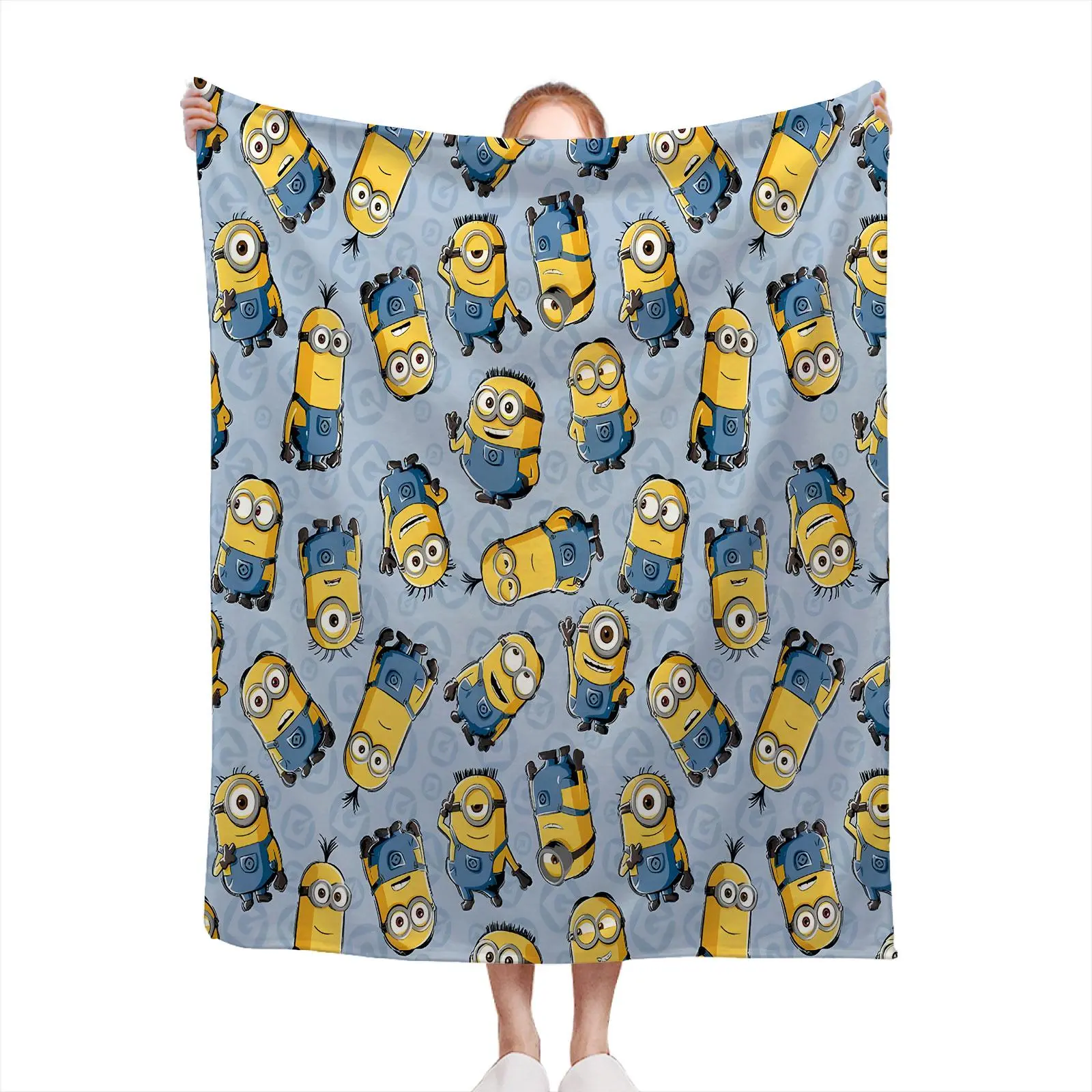 Minions Flannel Throw Blanket That Is Lightweight Yet Warm An Ideal Choice Whether You Are Curling Up On The Sofa, Reading Late At Night, Or Resting In Your Dorm.