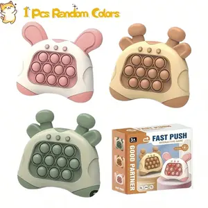 Easter Toys 1 Pcs Fast Push Bubble Game, Puzzle Quick-Press Challenge Game, Matching Game Console, Handheld Game, Interactive Educational Learning Toy - Quick-Press Handheld Game Console Portable Bubble Popper Sensory Fidget Toy for Kids & Adults