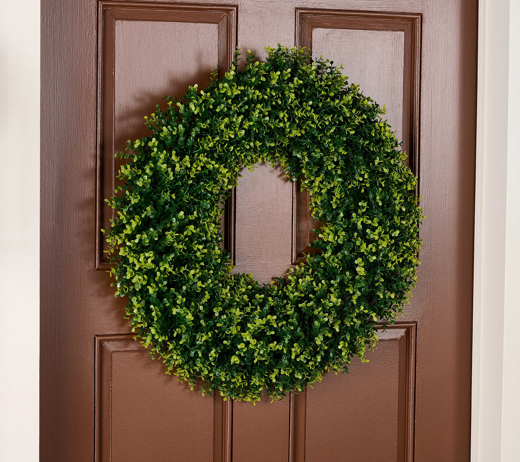 Wicker Park 24" Indoor/Outdoor Boxwood Wreath Garden Decorations Garden Ornaments