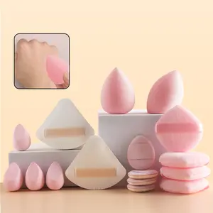 Beauty Sponge & Powder Puff Set, Soft Latex-Free Sponge, Triangle Puff, Perfect for Foundation, Blending, Setting, All Skin Types, Non Latex Sponges, Beauty Blenders