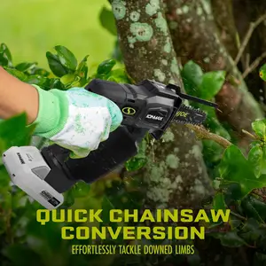 Sun Joe 24V Cordless Telescoping Pole Pruning Saw Kit | 4000 RPM W/ 2.0-Ah Battery + Charger | 24V-HCSWP-6-LTE