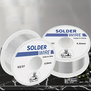 1pc/2pcs 50g Welding Solder 0.8mm 1mm 63/37 FLUX 2.0% Soldering Wire Roll Melt Rosin Core Solder No-clean Tin BGA Welding Tools