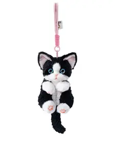 1pc Adorable Realistic Devon Rex Keychain — Soft, Plush Cat Bag Charm & Accessory. An Ideal Small Gift for Parties and Events, Featuring a Cute and Playful Design. Realistic Devon Rex Keyring.