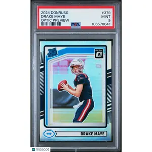 2024 Panini Donruss Drake Maye Optic Preview #379 PSA 9
