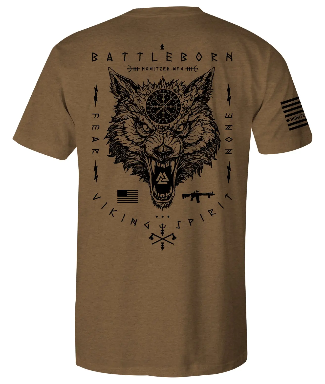 Howitzer Clothing Men's T-shirt Viking Wolf