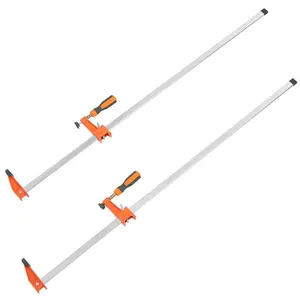 fathersdaygift VEVOR Bar Clamps for Woodworking, 2-Pack 36 Clamp, Quick-Change F Clamp with 600 lbs Load Limit, 2.5 Throat Depth, Cast Iron and Carbon Steel, Wood Clamps for Woodworking Metal Working
