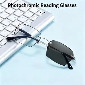 Smart Light-Sensitive Reading Glasses, Blue Light Blocking & UV Protection, Photochromic Sunglasses for Women Men, Anti Eye Strain, Computer Reading Glasses