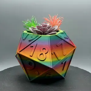 D20 Planter - Unique Design for Plants, Versatile Use, 3D Printed