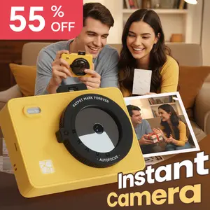 Hanin Instant Camera & Mini Photo Printer 2x3, Portable Pocket Photo Printer for iPhone & Android, Easy Instant Photo Printing for Travel, Friends & Everyday Memories