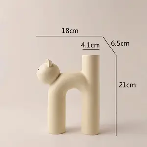 CUTE CATHEAD H-SHAPED TUBE VASE