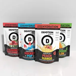 Devotion Nutrition HydroFLEX Vitamin Infused Hydration | Refresher Bundle - Sugar-Free Hydration with Vitamins & Electrolytes – Dye-Free, Gluten-Free (Cucumber Melon, Peach Mango, Rocket Pop, and Strawberry Watermelon Flavors)