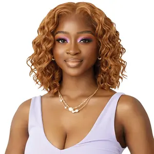 Outre Airtied Glueless Human Hair Blend 13x6 HD Lace Front Wig - HHB-LOOSE DEEP 12"