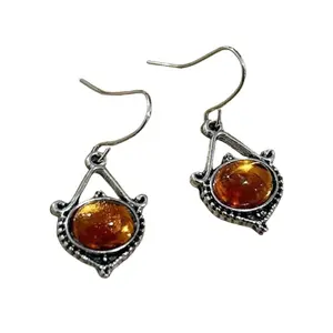 Retro Bohemian-style orange earrings, fashionable and swinging earrings, perfect anniversary and birthday gifts, party accessories