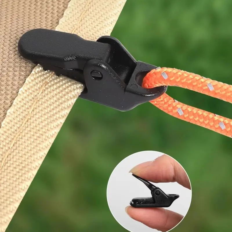 6pcs Durable Tarp Clips for Secure Tent and Awning Setup - Ideal for Outdoor Camping and Camper Accessories