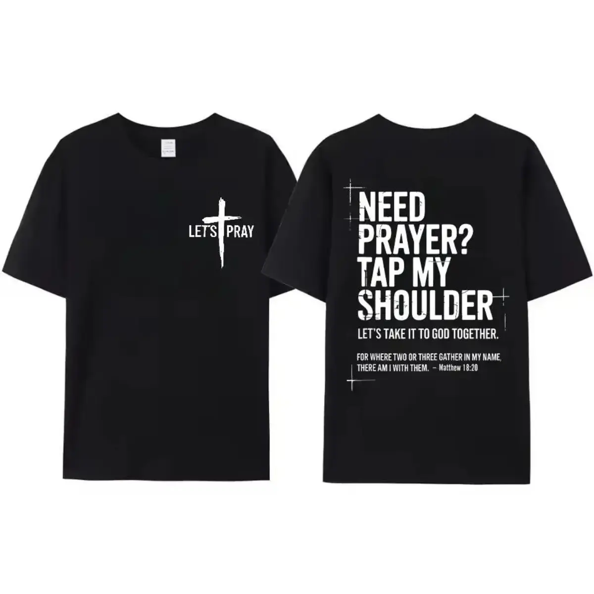 Need Prayer Hoodie - Tap My Shoulder Let’s Pray Christian Faith shirt, Bible Verse Matthew 18:20, Religious Inspirational Outfit Womenswear