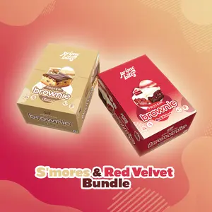 Prime Bites New Flavor Bundle - Red Velvet & S'mores Protein Brownies - 24 High-Protein Snacks with Cream Cheese Glaze & Gooey Chocolate Base - 19g Protein per Brownie Prime Bites New Flavor Bundle - Red Velvet & S'mores Protein Brownies - 24 High-Protein Snacks with Cream Cheese Glaze & Gooey Chocolate Base - 19g Protein per Brownie