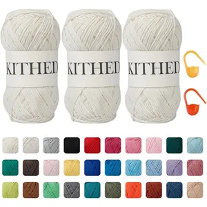 Cotton Yarn,10.5oz,526yard,3 Pack ,Soft Yarn for Crocheting and Knitting