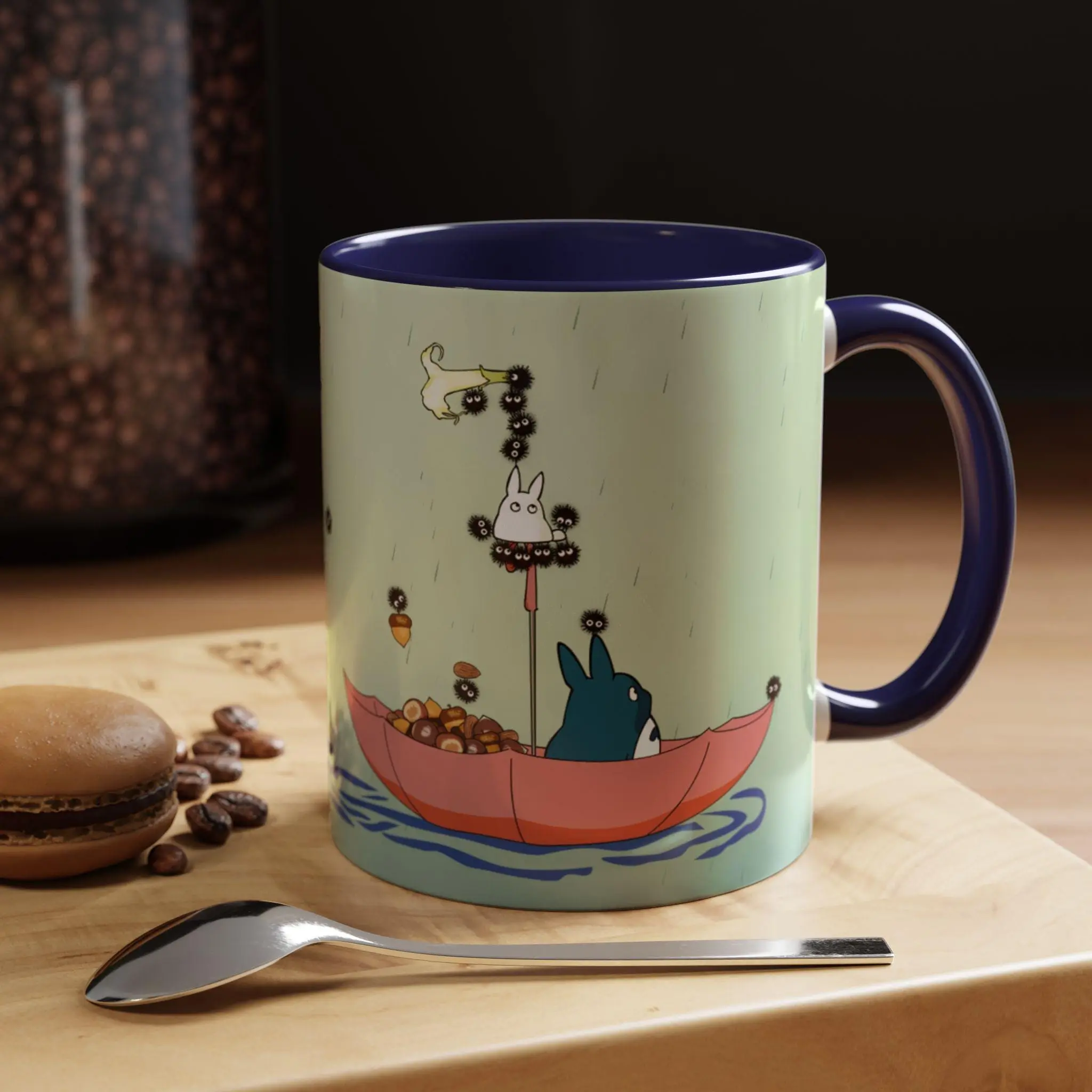 Cute Forest Spirit Ceramic Mug, Inspired by My Neighbor Totoro Coffee Mug, Studio Ghibli Inspired Gift Tea Cup, Gift For Ghibli Fan