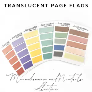 Translucent Page Flags - Monochromes and Neutrals Collection