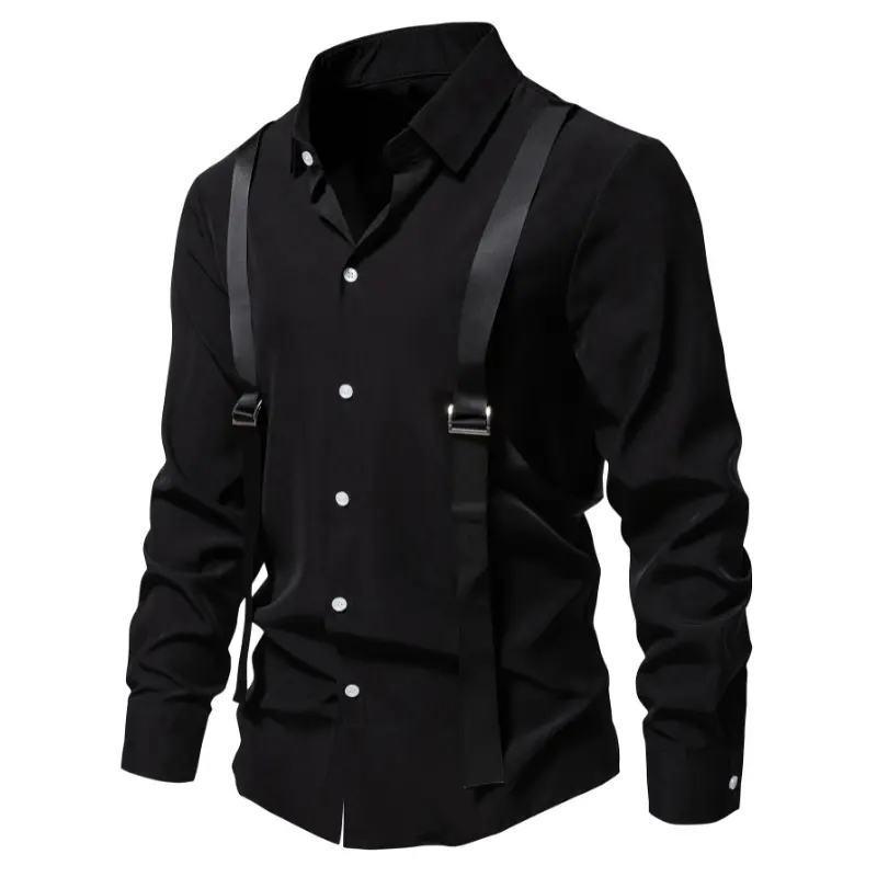 black undershirt dress shirt Black Crew Neck Undershirt (2-pack) XL main image 1