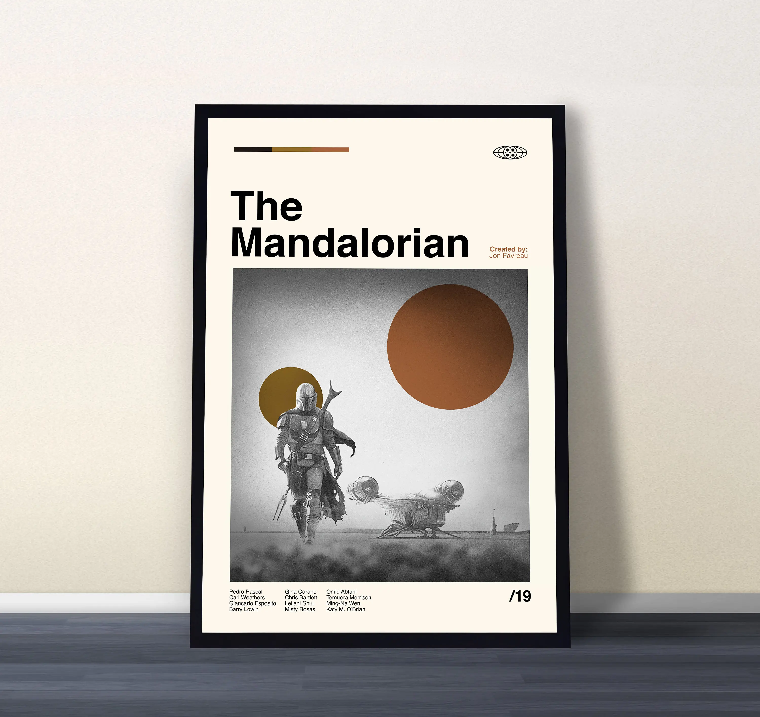 The Mandalorian Movie, The Mandalorian Print, Retro Movie Poster, Vintage Poster, Retro Poster, Minimalist Art, Modern Art, Wall Decor