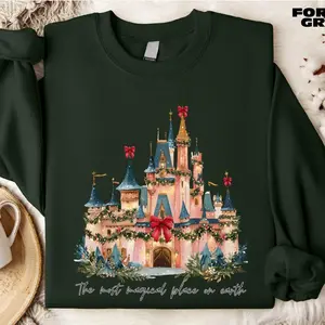 Vintage Cartoonlandland Main Mouse Minnie Christmas Shirt, Christmas Sweatshirt, WDW Family Trip Christmas Shirt, Family Gift, Holiday Season Tees, Walt Magic Kingdom Tee, Disneyworld Shirt V2