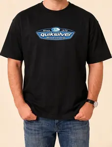 Vintage 90s Quiksilver Skateboarding & Surfing Unisex Crew Neck Tees Casual Short-Sleeve Top
