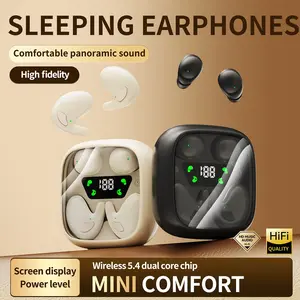 Wireless Headphones, In-ear Design Noise Cancelling Headphones with Digital Display, Bluetooth-compatible Gaming Headset for Running, Exercising, Sports Earbuds, Wireless Earphones