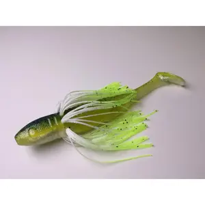 Tightlines UV Fuzzy Rattl'n Sow Belly Swimbait - 5" Plain Sexy w/ Chart Tip 4pk