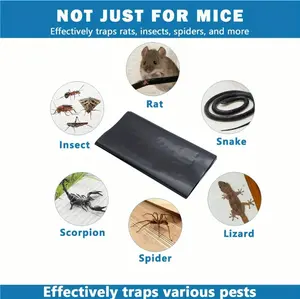 4 Pack Sticky Mouse Trap, Super Large  Glue Traps for Mice and Rats Traps Indoor for Home, Rodent Snakes Spiders Roaches Suitable for family kitchens, warehouses, yards, garages, and storage rooms