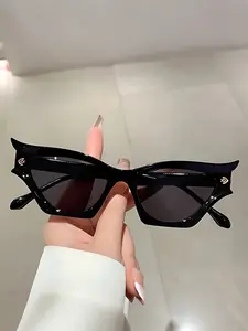 Stylish Women's Cat Eye Sunglasses, Trendy Sun Glasses, Modern Retro Design with Uv400 Protection, Lightweight Durable, Perfect Summer Accessory for Fashionistas