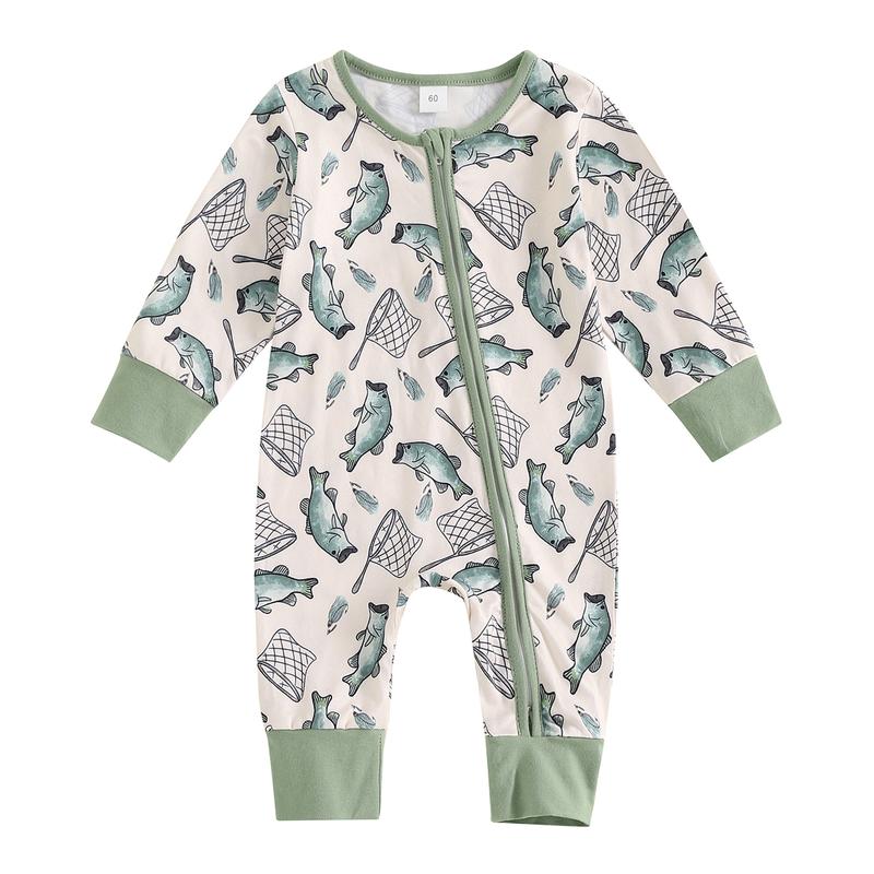 Western Hunting Baby Clothes Newborn Mallard Duck Pajamams Romper Bodysuit Infant Long Sleeve Fishing Zipper Jumpsuit Fall Winter Outfit