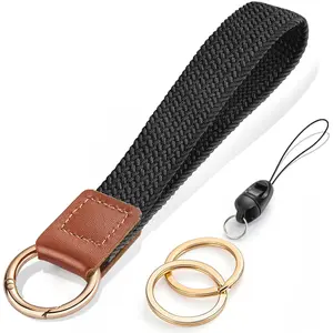 Stretchy Cute Short Wrist Lanyard Wristlet Keychain for Women Men, Perfect for Car Keys Card Wallet Phone