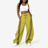 Flooo Loose Wide Leg Striped Track Pants Women's Casual Streetwear Joggers with Elastic Waistband & Side Pockets for Workout Clothes