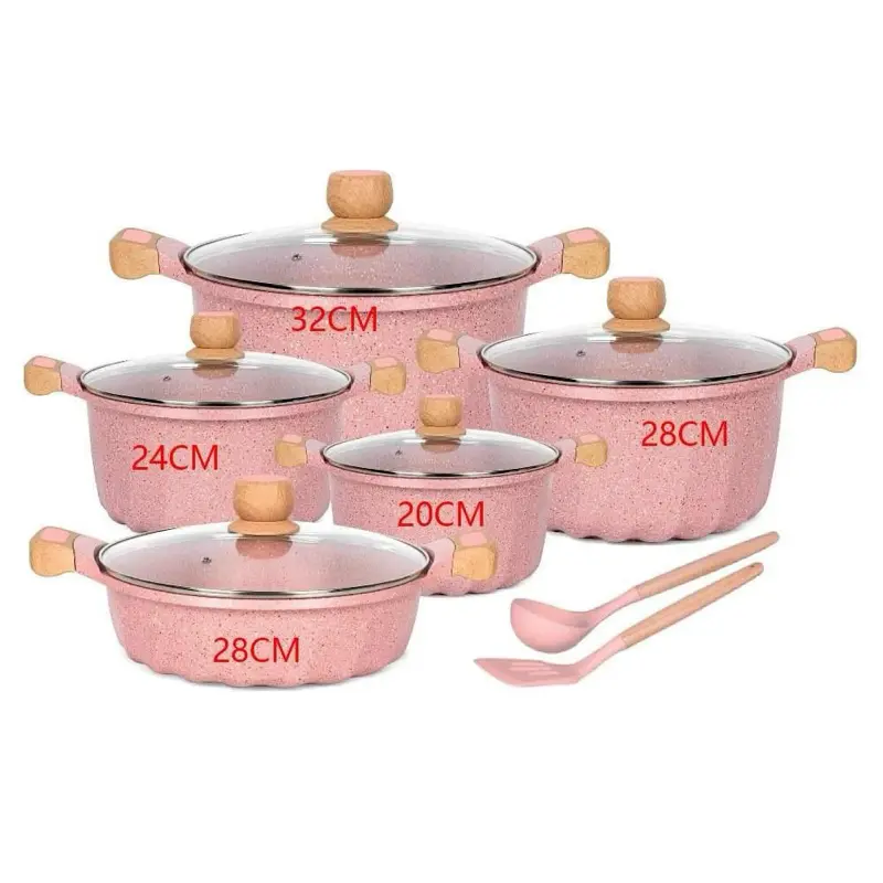 Premium pink set of nonstick