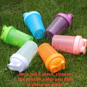 400ML Protein Shaker Cup, Plastic Blender Bottle, Fitness Sports Water Cup, Outdoor Activity Drinkware, Single Piece Packaging