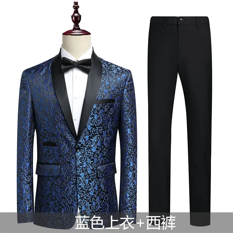 Blue shirt+black pants