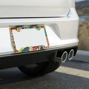 Limited Edition Hatsune Miku License Plate Frame, Retro Japanese Manga Comic Book Style Anime Car – FASTSHIPPING