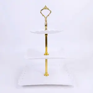 3-Tier Acrylic Cupcake Stand, Collapsible Dessert Display for Weddings, Birthdays, Home & Party Supplies, White outdoorfun