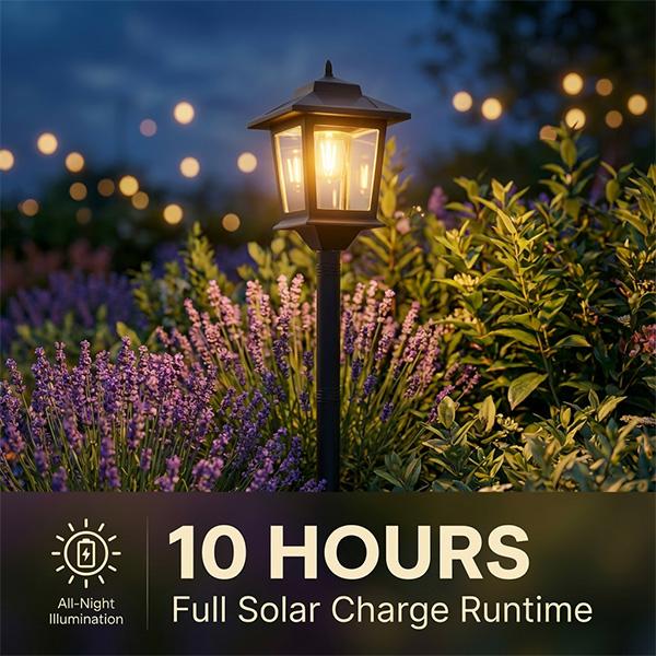 [Two Pack] 63" Solar Lamp Post Lights, Waterproof Outdoor Pole Lights for Patio, Garden, Yard, Pathway, Front & Back Door, Warm White with Replaceable Bulbs, Valentinesdaygift