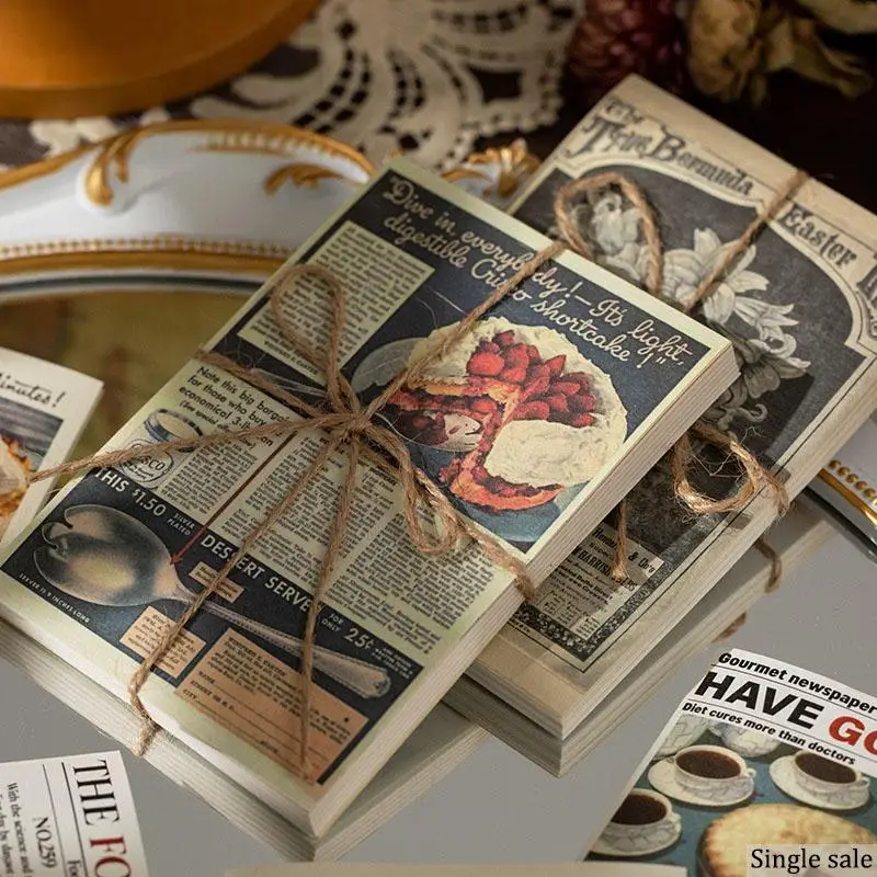 Vintage Scrapbooking Paper (60 Sheets/pack), Retro Boho Aesthetic Decorative Paper for Planner, DIY Material Paper for Scrapbooking & Journal Making,