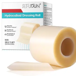 Sefudun Hydrogel Bandage 5cmx3.6m Heel Support Tape, Anti-Bacterial Moisture-Wicking Design, Comfortable Skin Protection