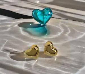 Heart Shape Pierced Earrings